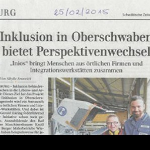 Artikel Schwäbische Zeitung vom 25.02.2015